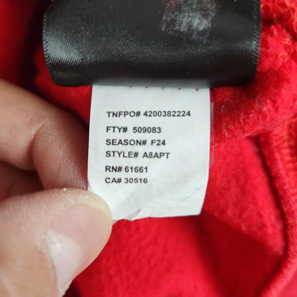 The North Face Fine Alpine Equipment Hoodie Men S Red Fleece Lined Pullover Logo